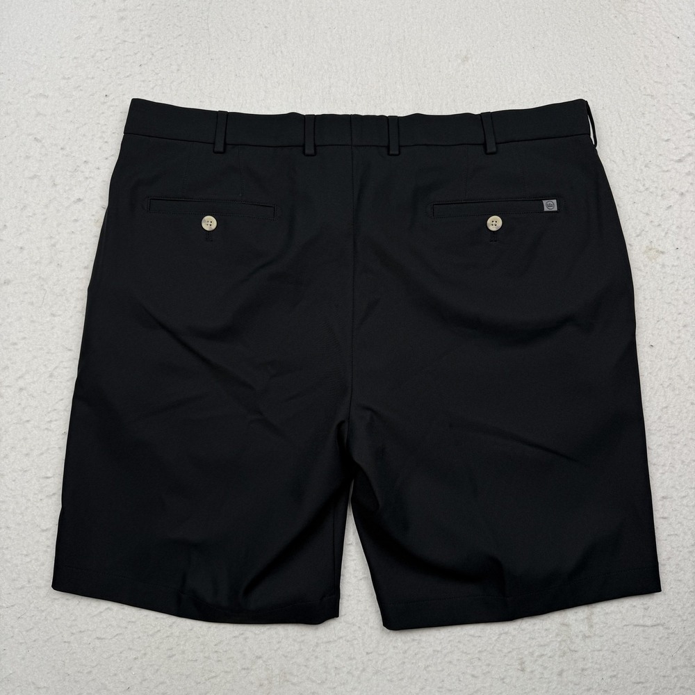 Peter Millar Shorts Mens 38 Black Chino Golf Microfiber Stretch 9 Inseam Casual - Picture 6 of 7